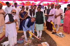 MoS Ayush lays foundation stone for Government Ayurveda College & Hospital at Surendranagar