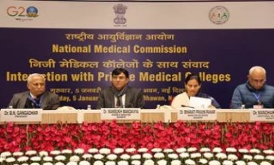 Mandaviya interacts with representatives of private medical colleges