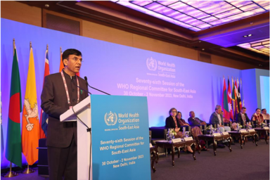 Indian Health Minister Dr. Mandaviya addresses 76th session of the WHO Regional Committee for South-East Asia