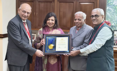 Kiran Mazumdar-Shaw honored by ISQ with ‘Jamsetji Tata Award’ for pioneering biosciences movement