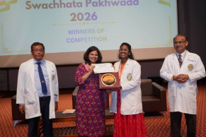 Union Health Secretary reviews Swachhata Pakhwada at AIIMS Mangalagiri