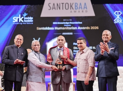 Dr. Gullapalli N. Rao conferred SantokBaa Humanitarian Award 2026